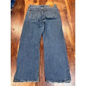 Levi's Premium womens Ribcage Straight Ankle Big E Jeans W32 L29 Super High Rise